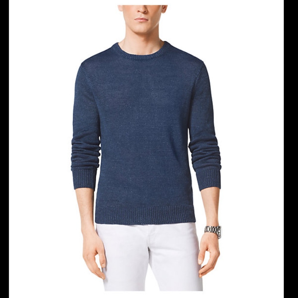 Michael Kors Linen crewneck sweater mens medium